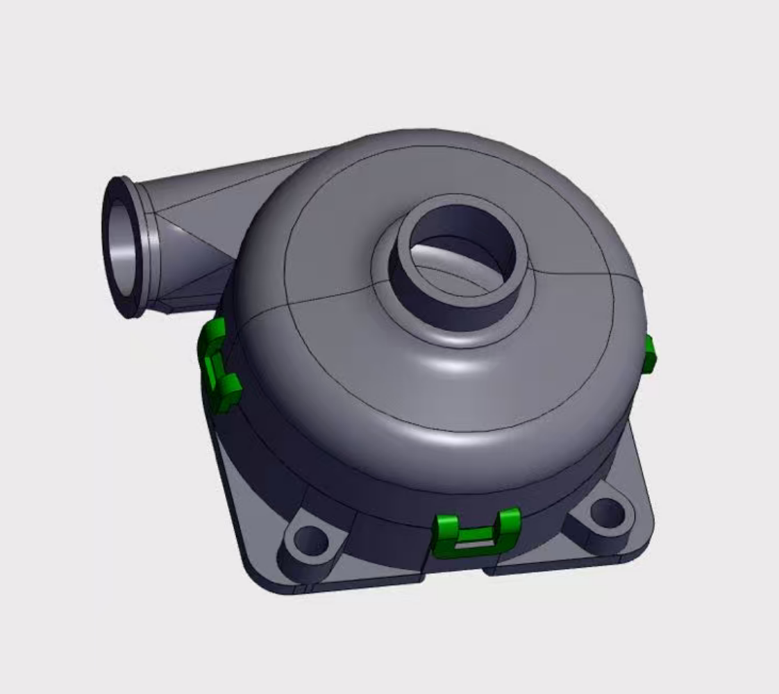 3D for BA5030H24B-A plastic case with inlet structure