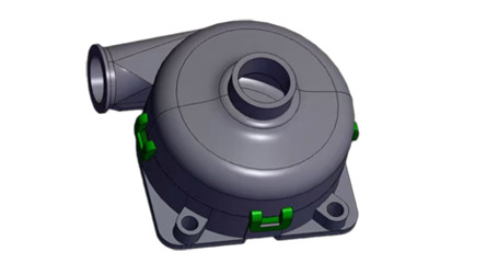 3D for BA5030H24B-A plastic case with inlet structure