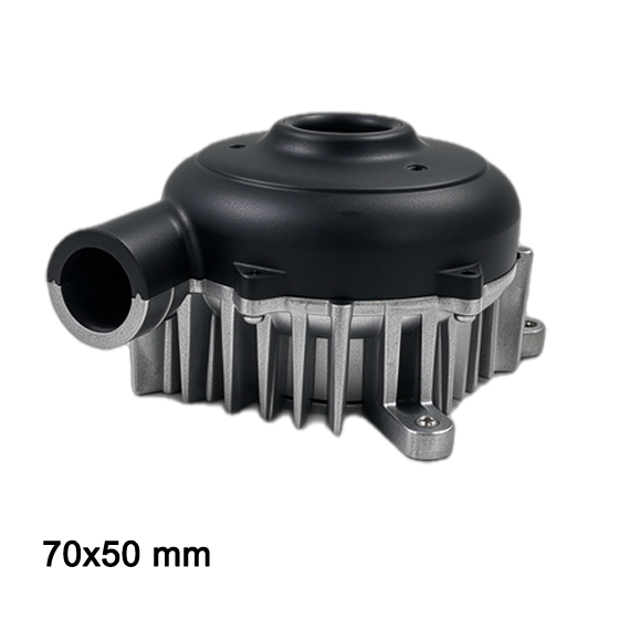 BA7050H12B-C-Unintegrated 70x50mm 12V air blower, side outlet centrifugal fan with cooling radiator for vehicle sensor cleaning
