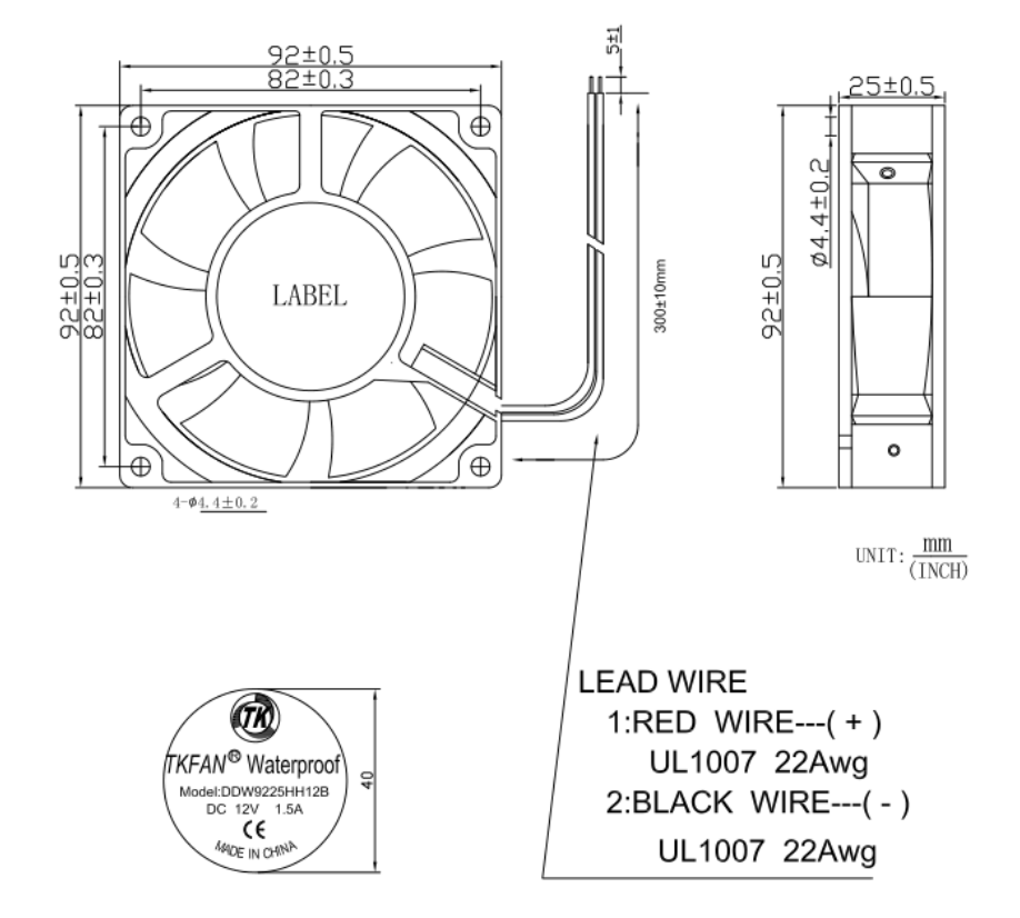 structure drawing of DDW9225HH12B structure drawing of DDW9225HH12B